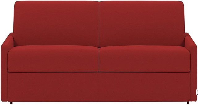Vente-unique Schlafsofa Calife in Rot, modernes Polstersofa mit Stoffbezug für das Wohnzimmer - Bild 1