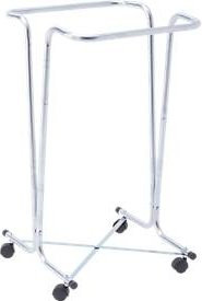 Fahrbarer Müllsackträger Mottez aus verzinktem Stahl für 100/110 l Müllsäcke, Farbe Silber, B: 45 cm, T: 46 cm, H: 79 cm - Bild 1