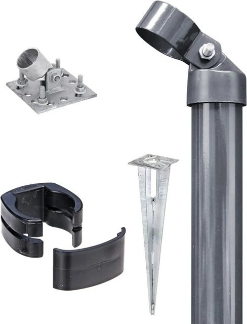 Eck-Set für Zaun Alberts Fix-Clip Pro Anthrazit, Höhe: 102 cm, zum Aufschrauben - Bild 1