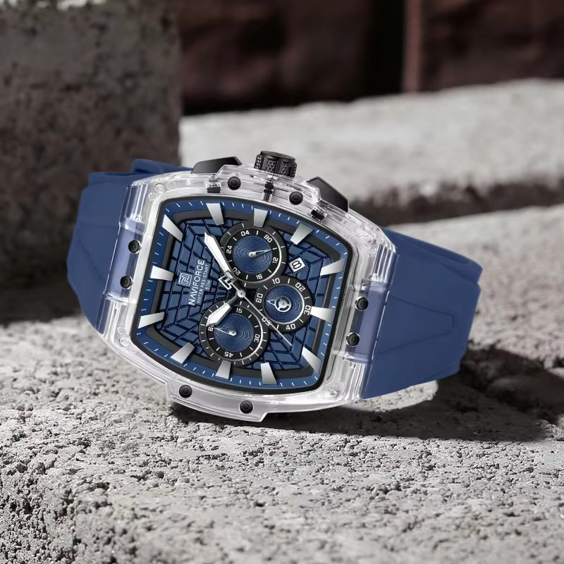 NAVIFORCE Chronograph-Armbanduhr, Quarz, Edelstahl, Blau, Herren - Bild 6