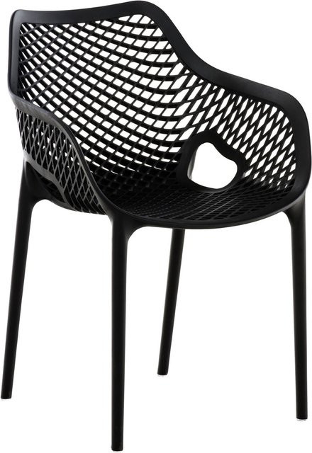 TPFGarden Stuhl Aero XL in Schwarz aus Kunststoff für Garten, Terrasse und Wohnzimmer - Bild 1
