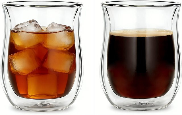 Easyworkz Doppelwandiges Glas-Kaffeetassen Set aus Borosilikatglas, 2 Stück, Transparent, 250 ml - Bild 1