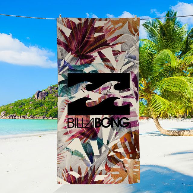 Billabong Logo Strandtuch leicht und luxuriös für Reise, Camping und Pool - Bild 1