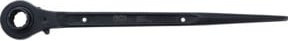 BGS Gerüstbauer-Knarre aus Chrom-Vanadium-Stahl in Schwarz SW 19 x 24 mm - Bild 1