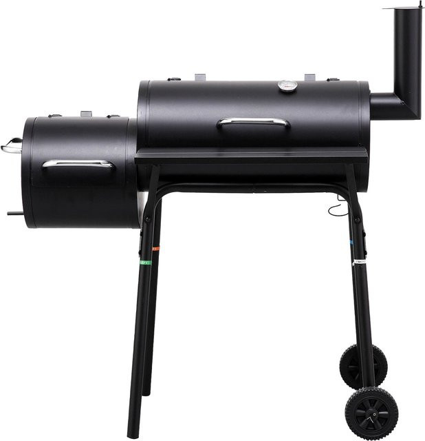 Tepro Smoker Wichita Holzkohlengrill Schwarz B: 115 cm, H: 116,5 cm, T: 63,5 cm - Bild 1