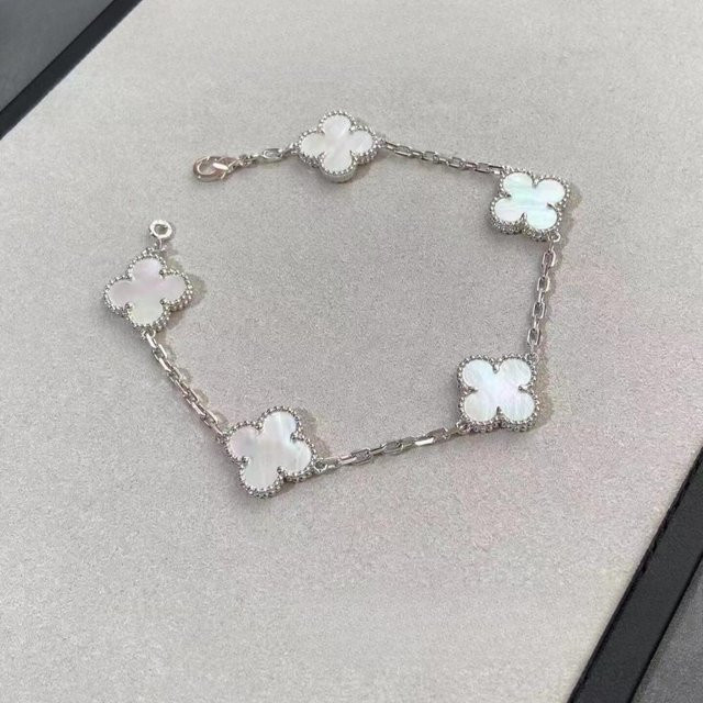 Huishan Armband, weißes Perlmutt, Achat, Zirkonia, Perle, Damen - Bild 1
