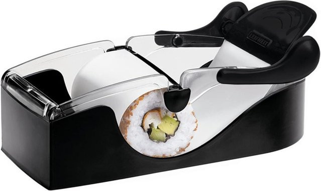 FEB.WIND Sushi-Rollenroller und Gemüse-Schäler in Schwarz aus Kunststoff zur Herstellung von Sushi und zum Schälen von Kohlgemüse - Bild 1