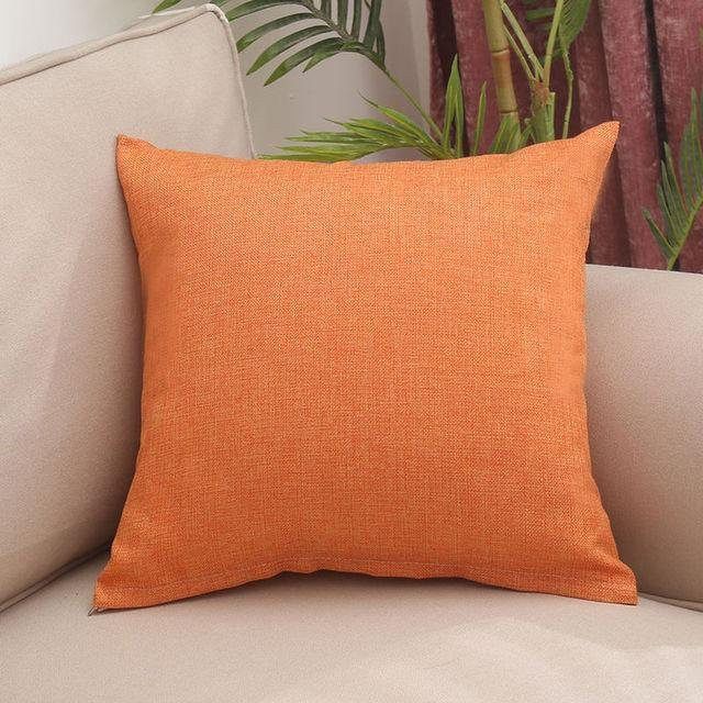 Yiran Furniture Wurfkissenbezug aus Leinenstoff in Orange, Rechteckig, B/H: 60 x 80 cm - Bild 1