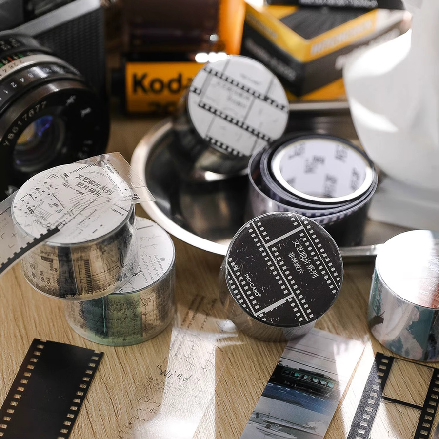 Retro-Film Washi Tape mit Kamera-Filmstreifen-Muster für dein Scrapbooking und DIY-Handwerk - Bild 1