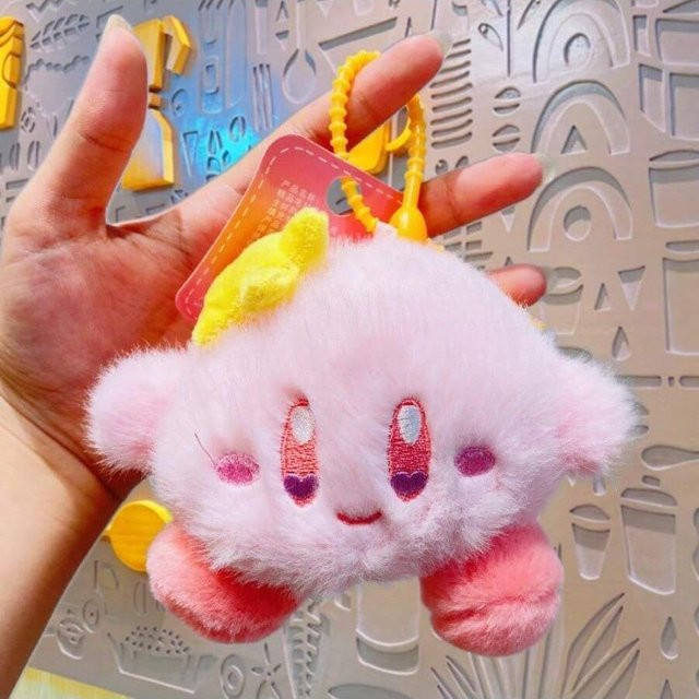 Stern Kirby Anhänger, Plüsch, Herz, 12cm, weiß, Unisex - Bild 1