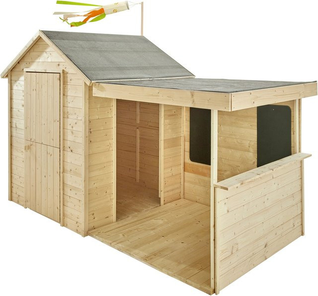 Soulet Kinderspielhaus Sarah aus Holz in Braun und Beige, B/T/H: 252 x 162 x 127 cm - Bild 1
