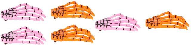 Koogeelife Haarspangen, Skelett Hände Knochen, Rosa Orange, 6 Stück - Bild 1