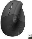 Logitech Lift for Business Vertikale Ergonomische Maus für Linkshänder, Kabellos via Bluetooth oder 2,4 GHz mit Logi Bolt USB-Receiver, Farbe: Graphit - Bild 1