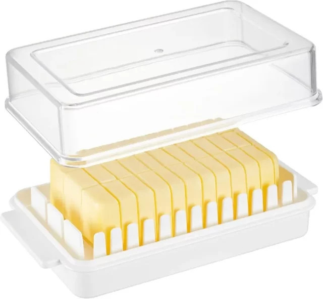 Keeeper Butterdose aus Kunststoff mit Deckel, luftdicht und auslaufsicher, Weiß - Bild 1