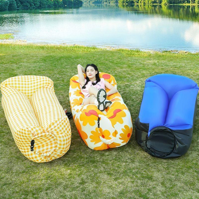 Tragbare Strandliege Air aufblasbares Schlafsofa als Liegestuhl für Camping und Garten, 205 x 70 cm - Bild 1
