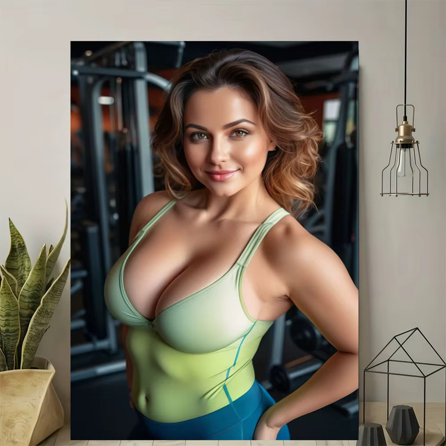 CIFBUY 2D-Wandkunst aus Metall im Retro-Design mit Typografie und Grafik als Fitness-Poster - Bild 2
