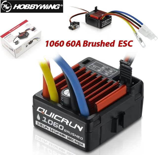 HobbyWing QuicRun 1060 60A ESC, Elektronischer Drehzahlregler, 1:10 - Bild 1