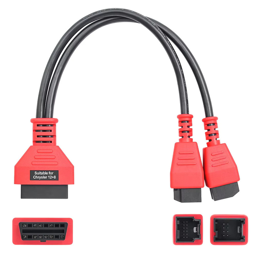 JFIND OBD2 Adapterkabel Bypass SGW für Chrysler, Jeep, Dodge und Fiat, kompatibel mit Autel DS808, IM608, MaxiSys und Launch X431, Farbe: Rot - Bild 3