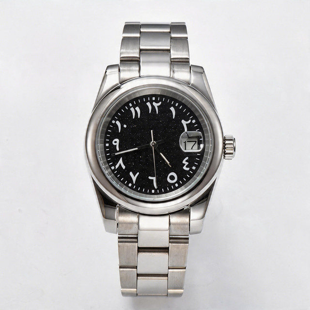 OUMASHI Armbanduhr Automatik, Edelstahl, Schwarz, 36 mm, Herren - Bild 1