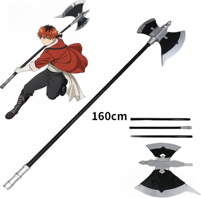 Wow Chan Stark Axe Anime Cosplay Soldat Prop, Fantasy, Schwarz - Bild 1