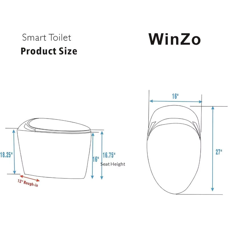OUCEY Smart Toilette mit Bidet-Sitz in Pink mit automatischem Öffnen und Spülen sowie beheizbarem Sitz - Bild 4