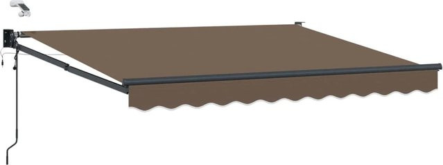 vidaXL Elektrische Ausziehbare Markise in Taupe aus Polyester und Aluminium - Bild 1