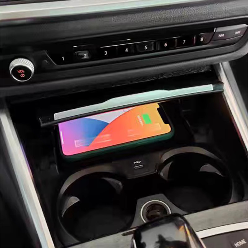 Carinway 15W Wireless Auto-Ladegerät in Schwarz für BMW G20 G21 G22 G28 G11 G12 - Bild 1