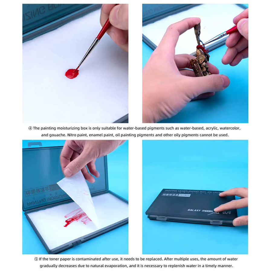 SANMERSEN Nasse Palette für Acrylmalerei, transparente Feuchtigkeit spendende Palette aus Kunststoff für DIY-Hobby und Handmalerei, Breite: 50,0 cm - Bild 5