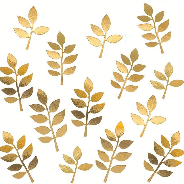 100 Stück Goldene Blätter aus Papier für deine DIY-Partydekoration - Bild 1