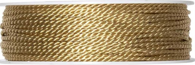 Halbach Kordel Honig 2mm 10m aus Baumwolle, Polyester und Acetat - Bild 1
