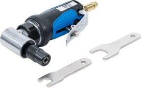 BGS Pneumatischer Stabschleifer extra kurz 90 Grad abgewinkelt in Blau, Länge: 126 mm - Bild 1