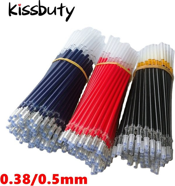 Kissbuty Gelschreiberminen Set in Blau und Schwarz mit 0,38 mm und 0,5 mm Stärke für Schule und Büro - Bild 1