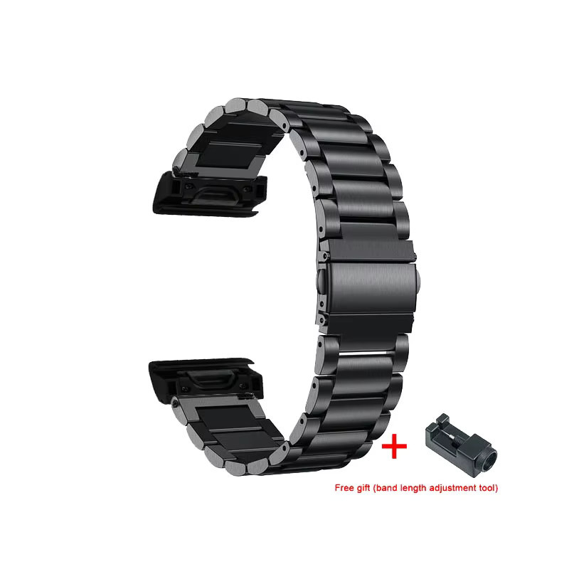 QuickFit Uhrenarmband Edelstahl, Schwarz, Unisex - Bild 4