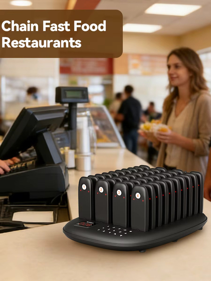 RETEKESS TD175M Restaurant-Pager System für den Außenbereich mit 800M Reichweite und Stummschalttaste in Schwarz - Bild 7
