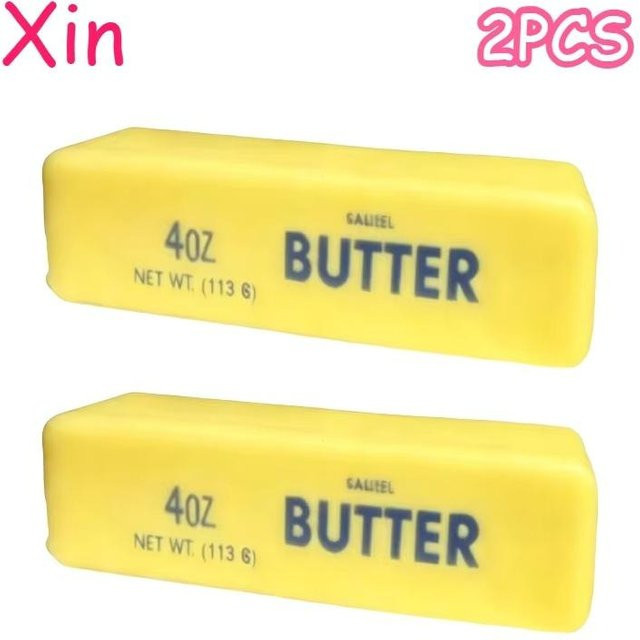 Knuspriger Butterkäse-Stab Squishy Fidget Spielzeug, Langsamer Rückprall, Geräusch, Knusprige Butterriegel Spielzeug, Finger Squishy, Streich Entlüftungsspielzeug für Erwachsene - Bild 1