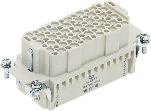 HARTING Stifteinsatz 72 Crimpen in Grau und Beige (09162723101) - Bild 1