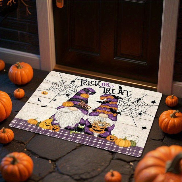 VIKAMA Halloween Bodenmatte aus Kristallsamt als dekorative Willkommensmatte für den Innen- und Außenbereich - Bild 1