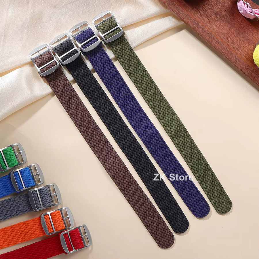 qinband Uhrenarmband Perlon-Webband, Textil/NATO, Bunt, Unisex - Bild 5
