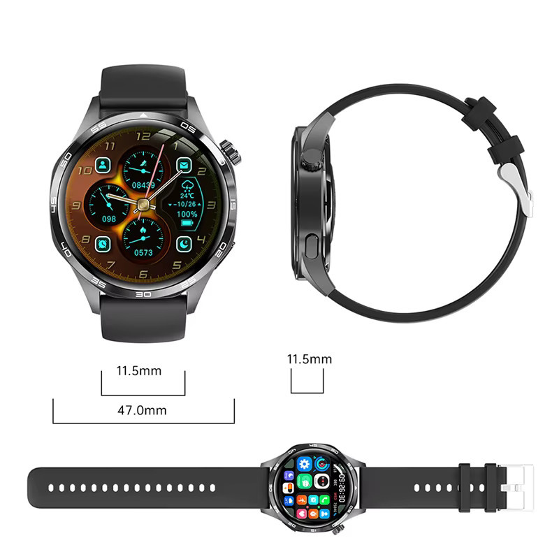 Jooeniok Smartwatch, GPS, NFC, Bluetooth, Schwarz, Herren - Bild 6