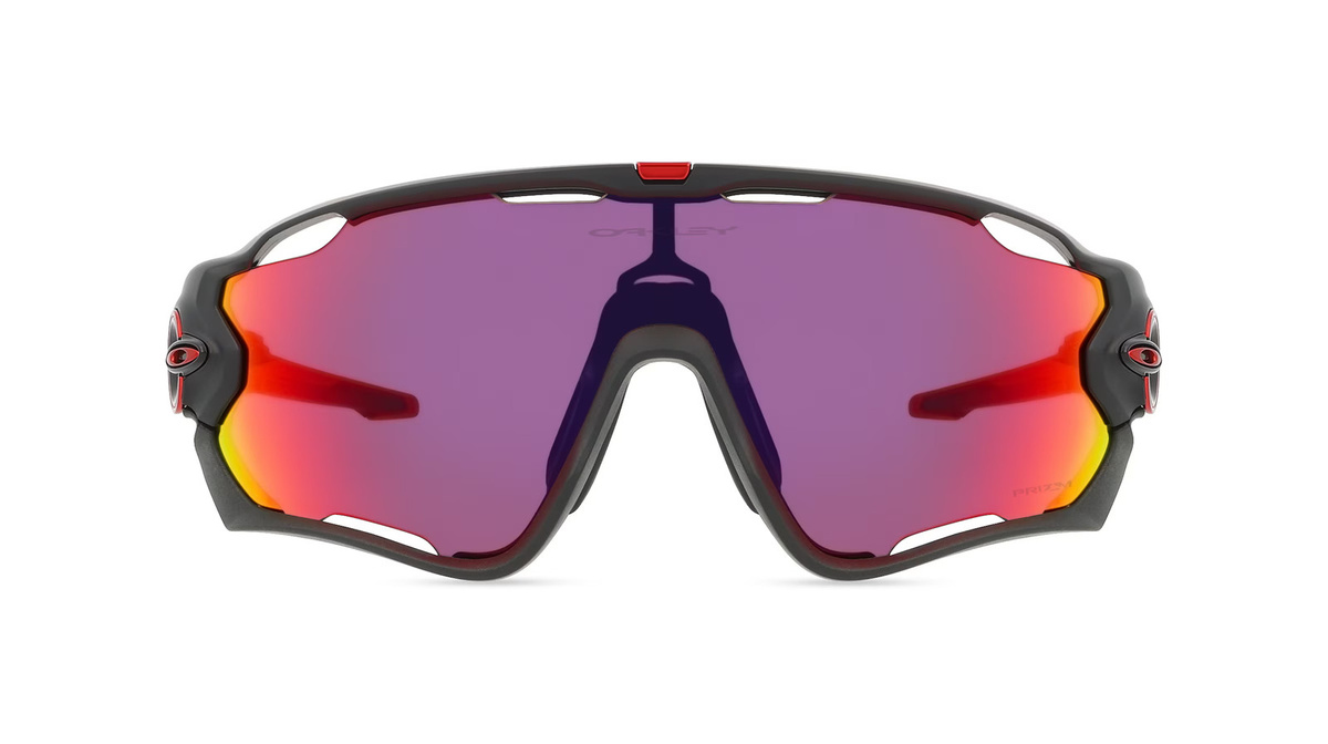 Oakley OO9290 JAWBREAKER Sonnenbrille, Vollrand, Oval, Kunststoff, Herren, Schwarz, Rot, Orange - Bild 1