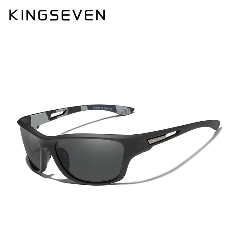 KINGSEVEN Sonnenbrille, Vollrand, rectangular, Kunststoff, schwarz, Männer - Bild 3