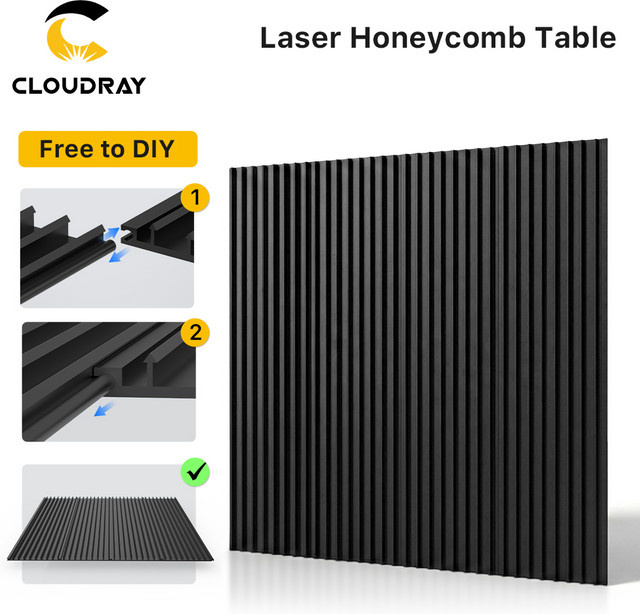 Cloudray Laser-Wabentisch mit 40 cm x 40 cm Arbeitsfläche für CO2- und Diodenlaser sowie CNC-Arbeiten - Bild 1
