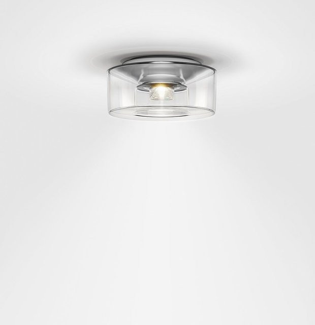 Serien Lighting Curling Ceiling M LED-Deckenleuchte mit transparentem Acrylglasschirm in Silber und warmweißem Licht (2700K) - Bild 1