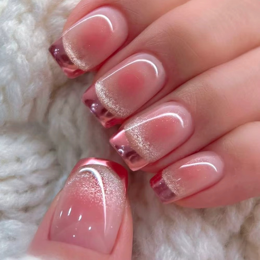 Qsezeny Nagelaufkleber, Nude Pink, Glänzend, 24 Stück, Damen - Bild 2