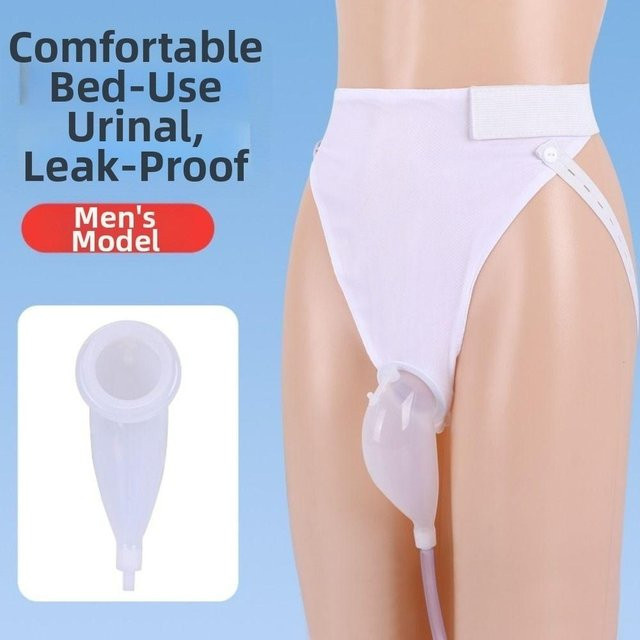 Senlens Wiederverwendbarer Urinal-Pee-Halter aus Silikon für Männer, Tragbarer Urinbeutel für Camping, Weiß - Bild 1