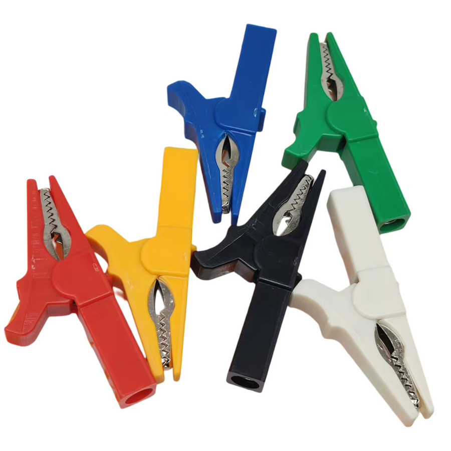 6er-Set VIBRATITE Krokodilklemmen aus Kupfer, isolierte Sicherheits-Krokodilclips in Multicolour für elektrische Tester und Jumper - Bild 2