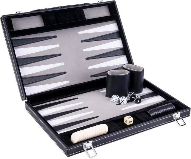 ENGELHART Backgammon 15, Brettspiel, Filz, Weiß, ab 6 Jahren - Bild 1