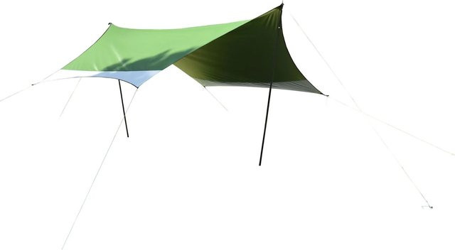 Leco Zeltplane Grün-Weiß mit Tragetasche aus Oxford-300D Material, B/T: 430 x 370 cm - Bild 1