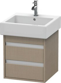 Duravit Waschtischunterschrank Ketho in Leinenoptik mit 2 Schubkästen, wandhängend, B/T: 45 x 44 cm - Bild 1