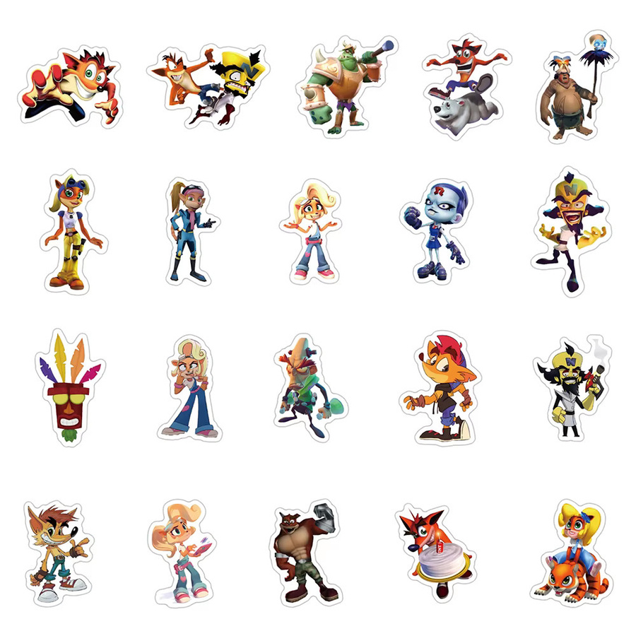 Charile Crash Bandicoot Cartoon Aufkleber, 10/30/60-teiliges Set - Bild 3